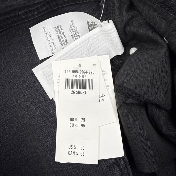 NWT ABERCROMBIE & FITCH The 90's Straight Ultra High Rise Jean Sz 26 SHORT - Picture 5 of 7